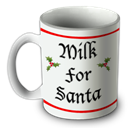milk for santa mug icon